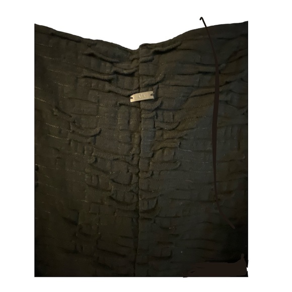 A/X Armani MiNi Dress Size Small Women Textured 3/4 Sleeve Black Cocktail - Picture 12 of 16